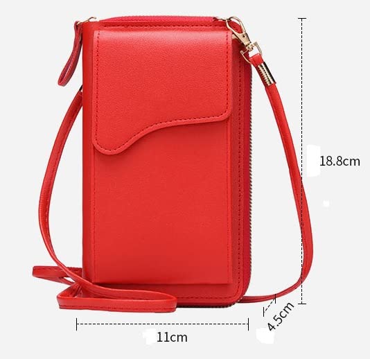 MOMISY Women Cellphone Sling Bag Card Holder Wallet Handbag Crossbody multi-function Shoulder Mobile Bag for Girls