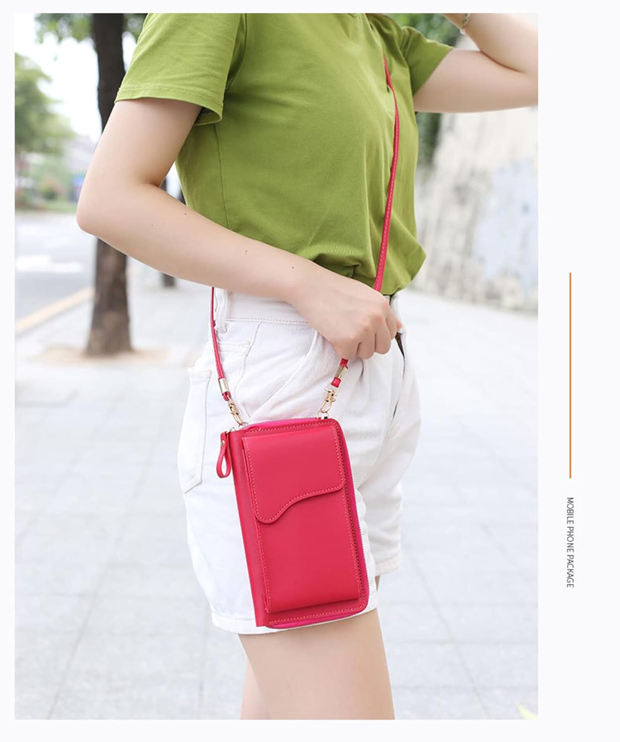 MOMISY Women Cellphone Sling Bag Card Holder Wallet Handbag Crossbody multi-function Shoulder Mobile Bag for Girls