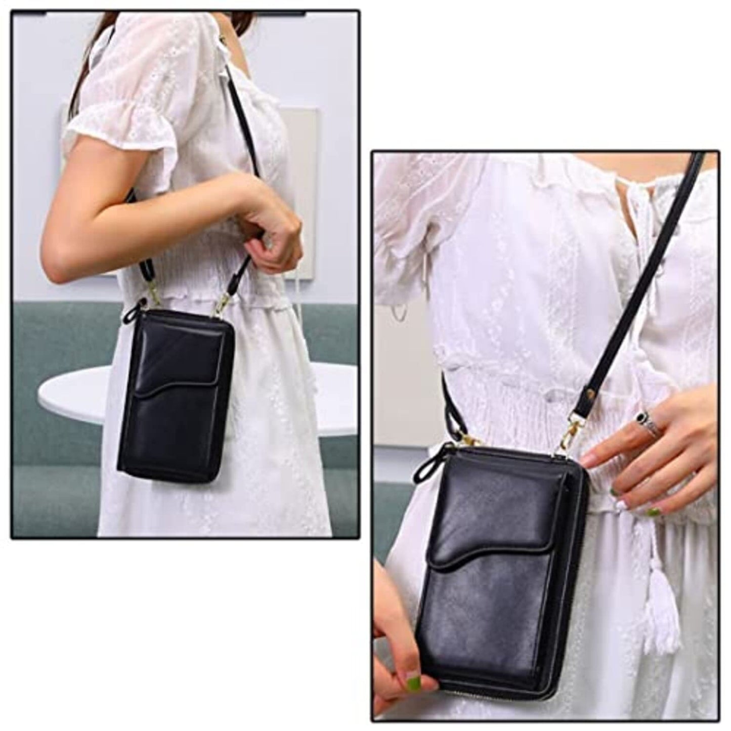 MOMISY Women Cellphone Sling Bag Card Holder Wallet Handbag Crossbody multi-function Shoulder Mobile Bag for Girls