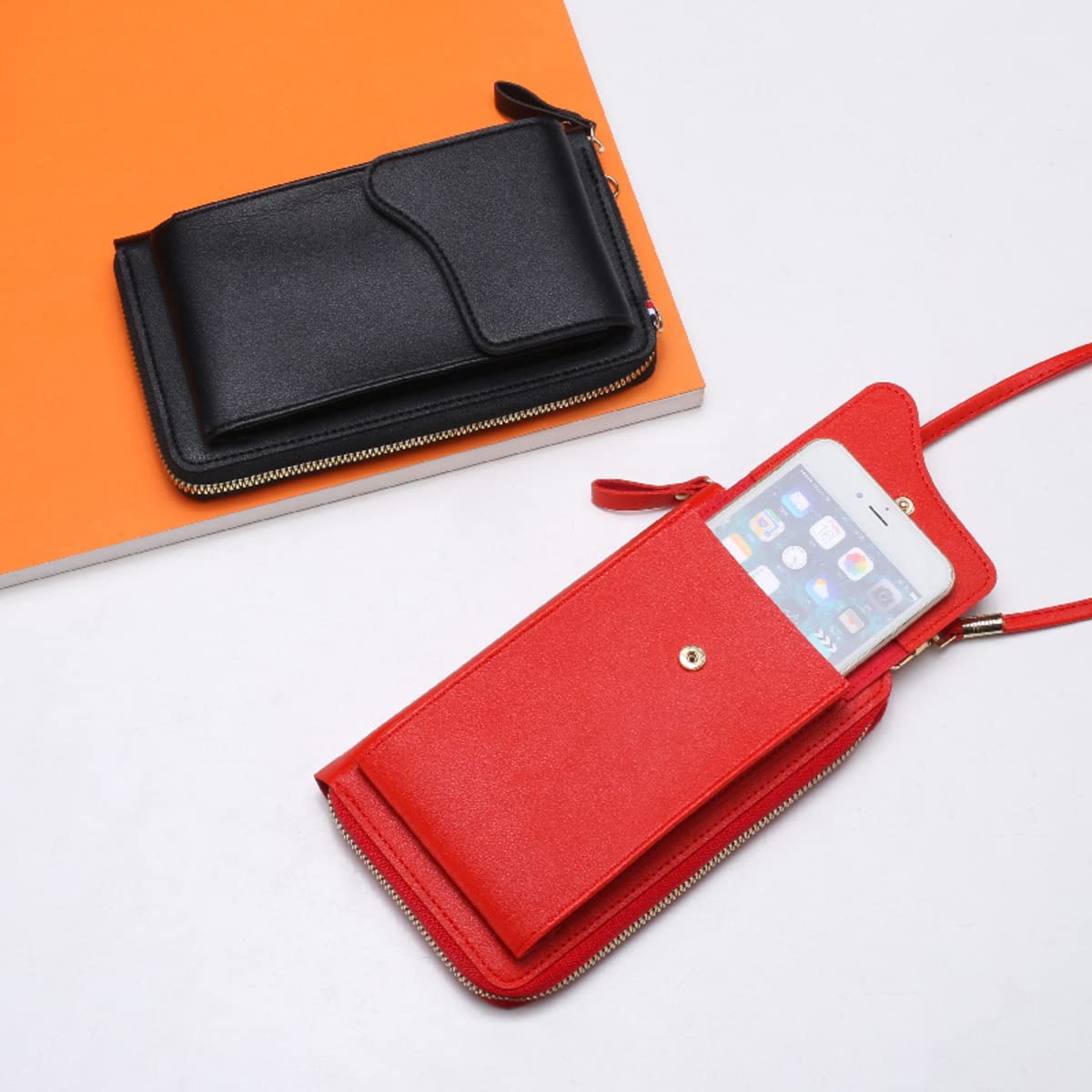 MOMISY Women Cellphone Sling Bag Card Holder Wallet Handbag Crossbody multi-function Shoulder Mobile Bag for Girls