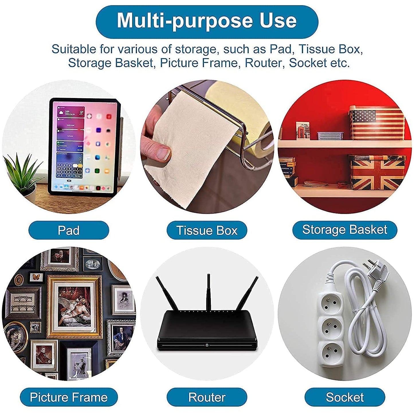JIALTO Adhesive Hooks Kitchen Wall Hooks-Heavy Duty 13.2lb(Max) Nail Free Sticky Hangers with Stainless Hooks Reusable Utility Towel Bath Ceiling Hooks-10 pcs