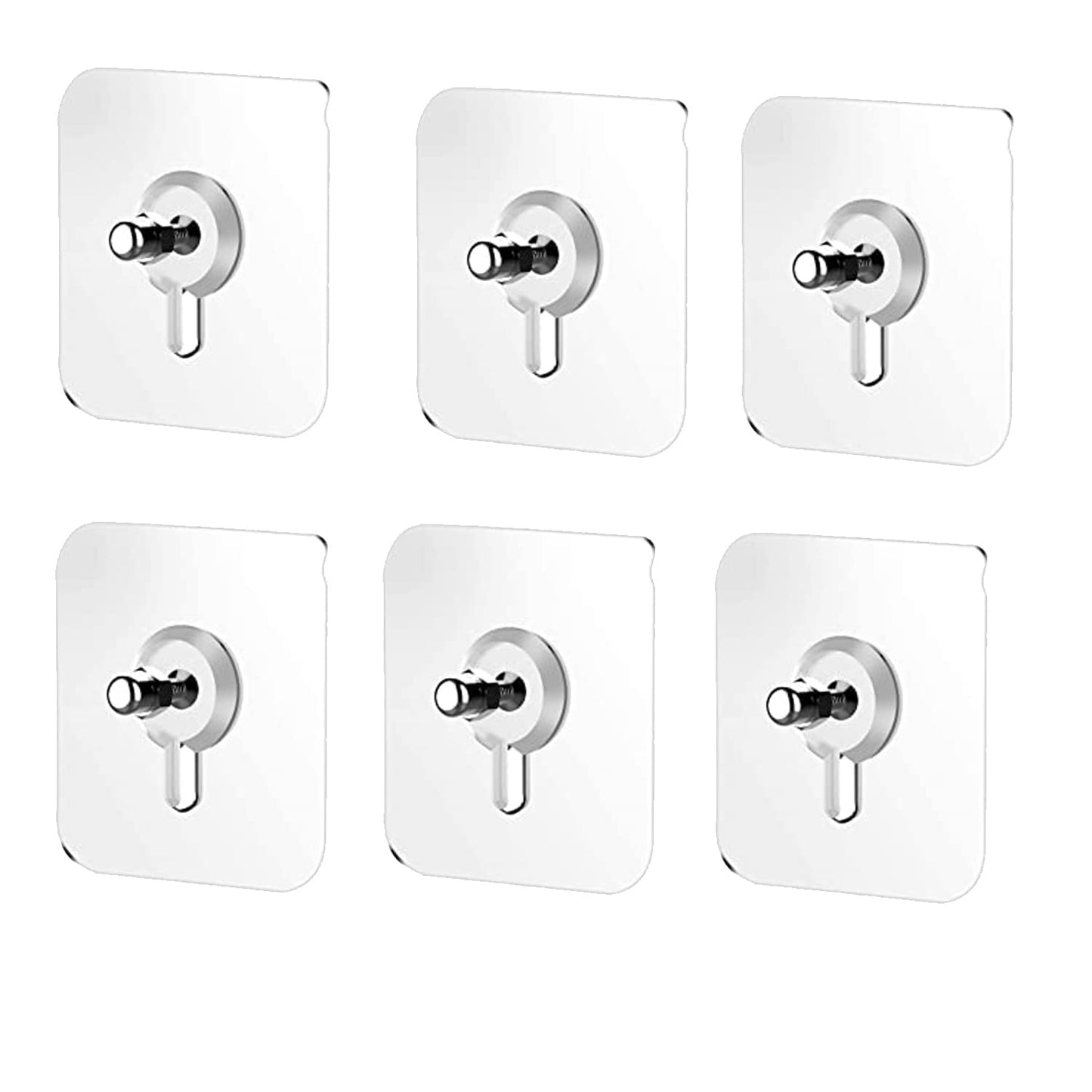 JIALTO Adhesive Hooks Kitchen Wall Hooks-Heavy Duty 13.2lb(Max) Nail Free Sticky Hangers with Stainless Hooks Reusable Utility Towel Bath Ceiling Hooks-10 pcs