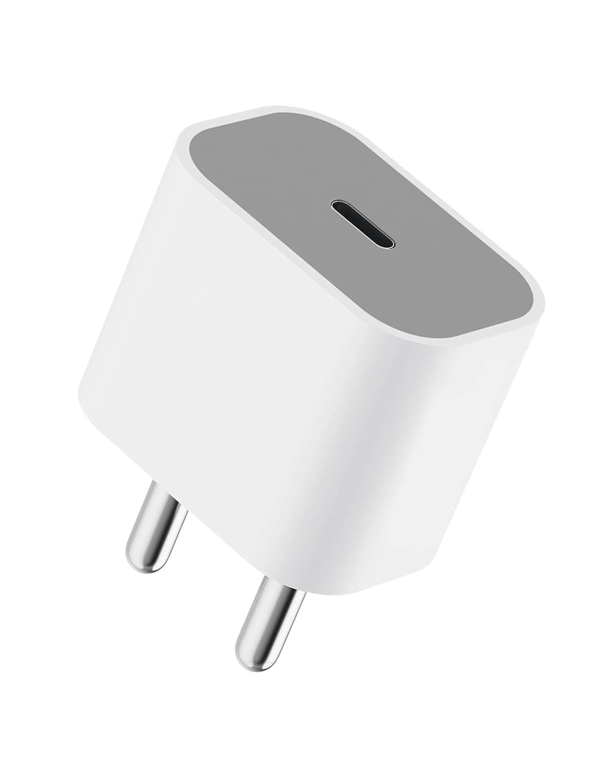 DR VAKU® 20W Charger Type C Adapter for iPhone 15/15 Plus/15 Pro/15 Pro Max, iPhone 14/14 Plus/14 Pro/Max, iPhone 13/12/11 Series with PD 3.0 USB-C 20 Watt Fast Charging Adaptor-White & Grey