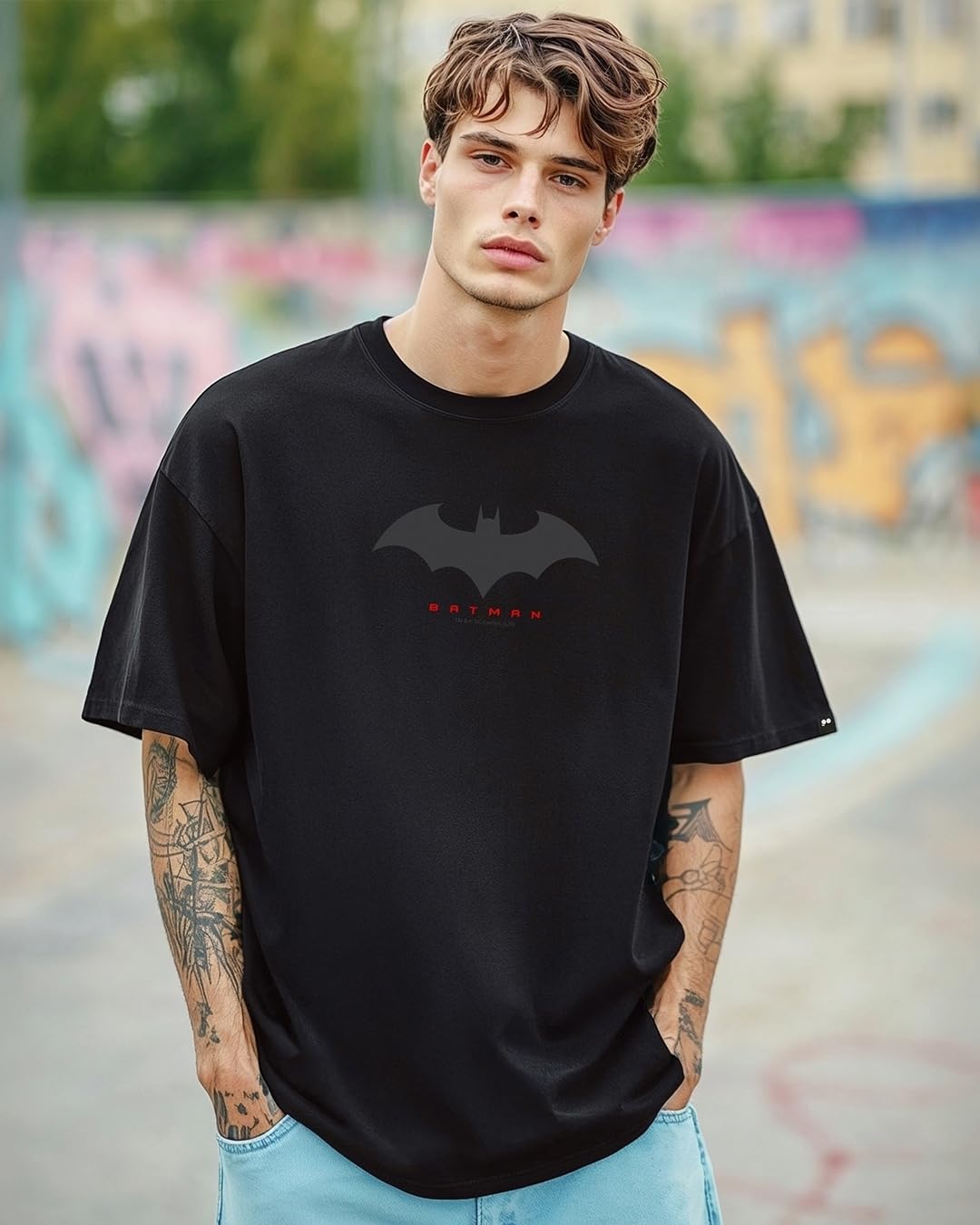 Bewakoof Men's Cotton Oversized Fit T-Shirt