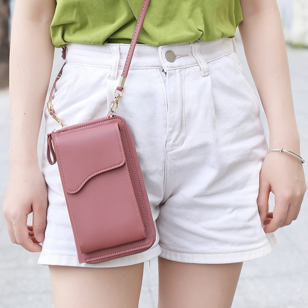 MOMISY Women Cellphone Sling Bag Card Holder Wallet Handbag Crossbody multi-function Shoulder Mobile Bag for Girls