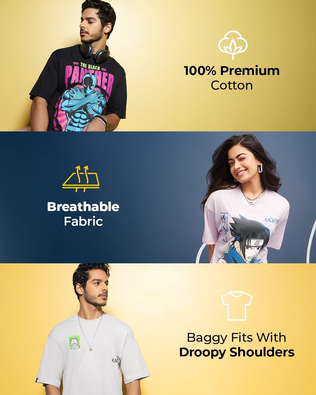 Bewakoof Men's Cotton Oversized Fit T-Shirt