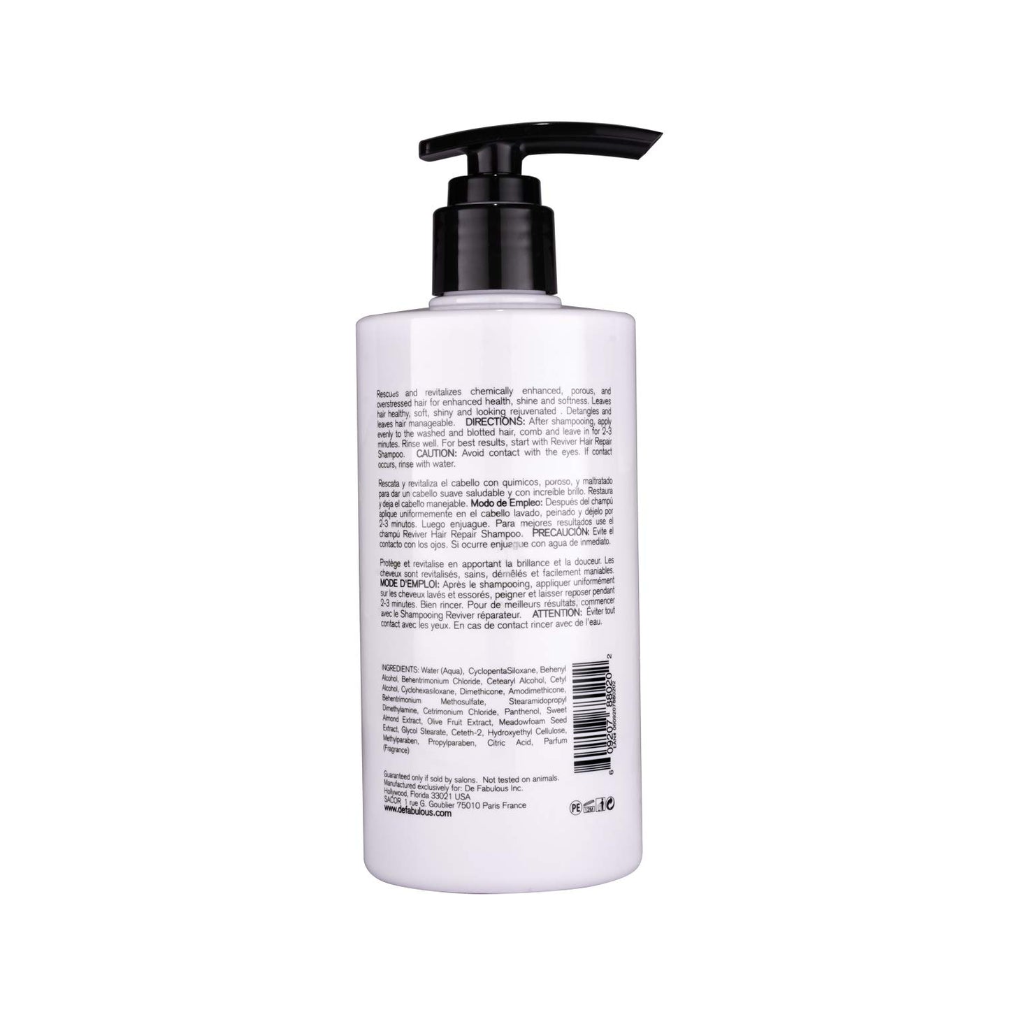 De Fabulous Reviver Hair Repair Shampoo & Conditioner 250ml (Combo Of 2) | Sulphate-Free pH Balanced | All Hair Types