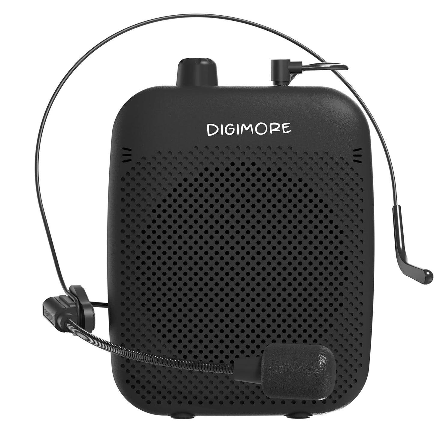 DIGIMORE Wireless Voice Amplifier for Teachers with Bluetooth | 10-Hr Battery | 10W Speaker | Wireless Headset Mic for Tour Guides, Teaching Mic, Factory Visits & PA System (D-1200 WL)