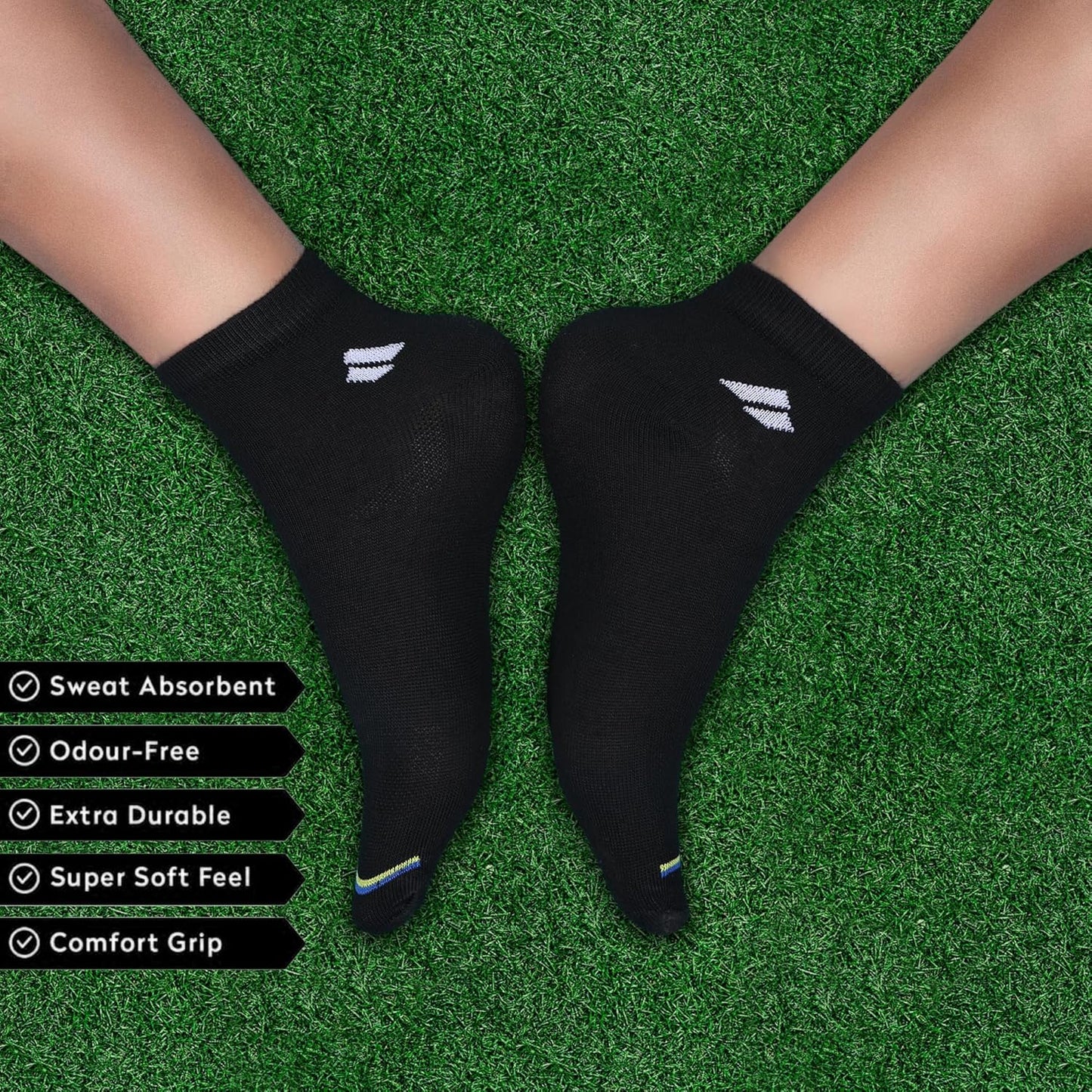 SJeware 12 Pairs Solid Cotton Ankle Length Socks for Men & Women, Multicolor, Pack of 12, Free Size