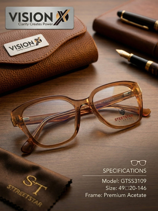 StreetStar Premium Acetate Eyeglasses – Model GTSS3109 | Lightweight Designer Frame (49□20-146)